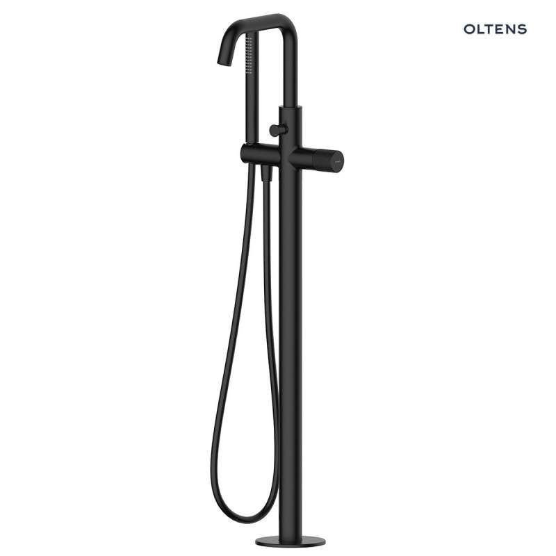 Oltens Hamnes bateria wannowa wolnostojąca podłogowa czarny mat 34302300