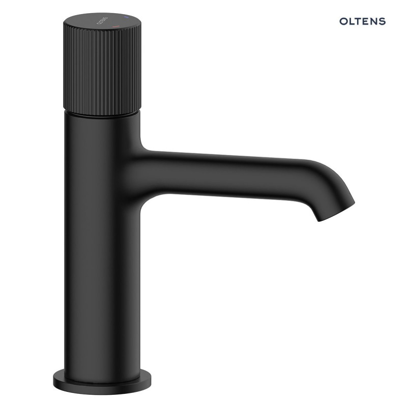 Oltens Hamnes bateria umywalkowa stojąca czarny mat 32202300