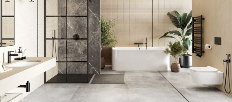 Excellent Pi podtynkowy system bidetowy czarny mat AREX.1204BL