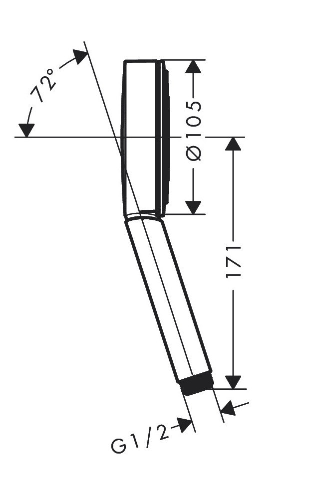 Hansgrohe Pulsify Select S słuchawka prysznicowa 105 1jet czarny matowy 24120670