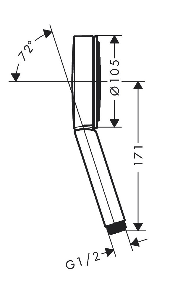 Hansgrohe Pulsify Select S słuchawka prysznicowa 105 1jet chrom 24120000
