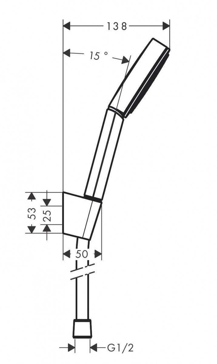 Hansgrohe Pulsify Select S punktowy zestaw prysznicowy 105 1jet czarny matowy 24301670