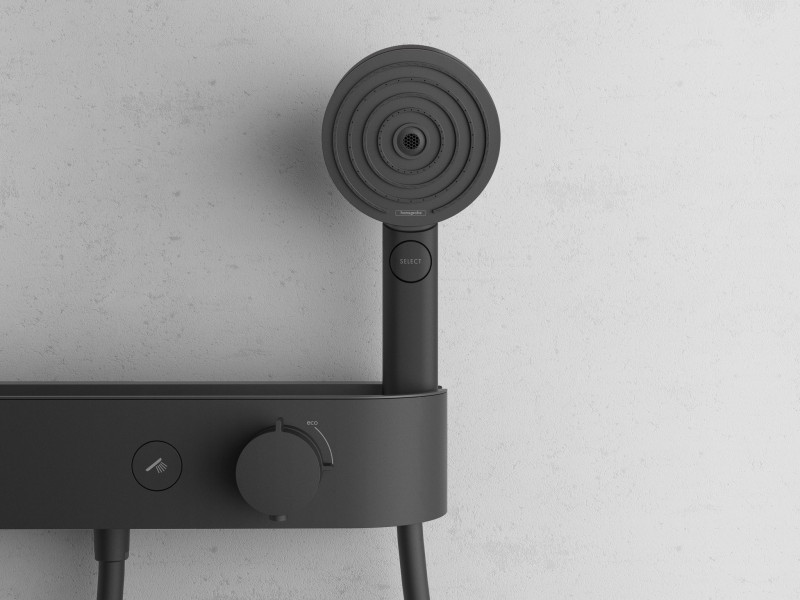 Hansgrohe ShowerTablet Select bateria termostatyczna prysznicowa 400 ścienna czarny matowy 24360670