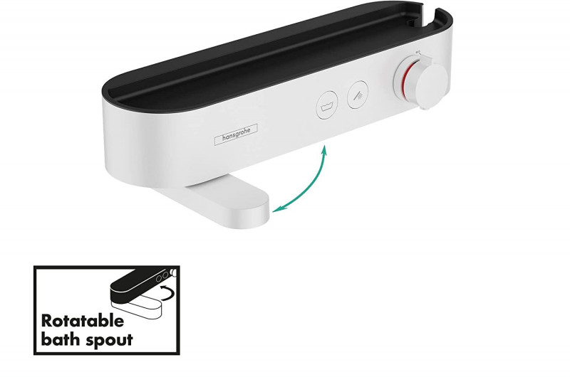 Hansgrohe ShowerTablet Select bateria termostatyczna wannowa 400 ścienna biały matowy 24340700