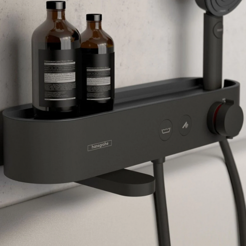 Hansgrohe ShowerTablet Select bateria termostatyczna wannowa 400 ścienna czarny matowy 24340670