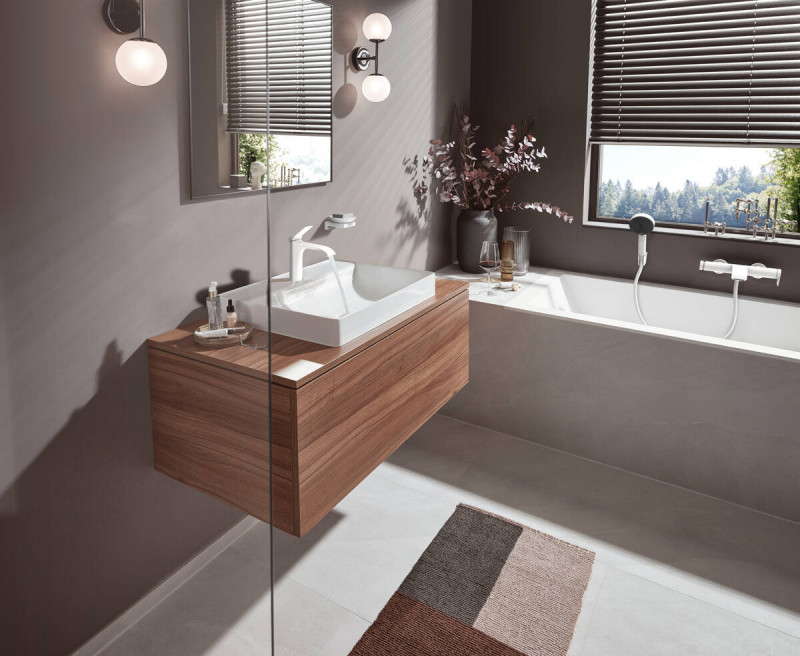 Hansgrohe FinishPlus Vivenis bateria umywalkowa 110 z korkiem biały matowy 75020700