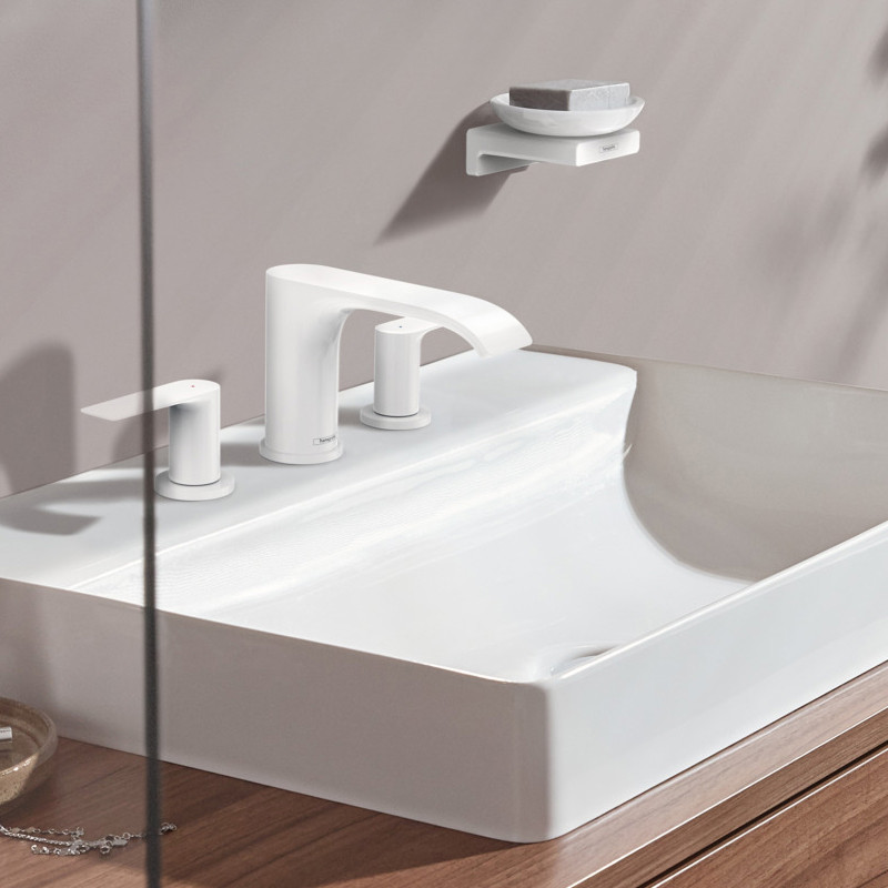 Hansgrohe FinishPlus Vivenis bateria umywalkowa 3-otworowa 90 biały matowy 75033700