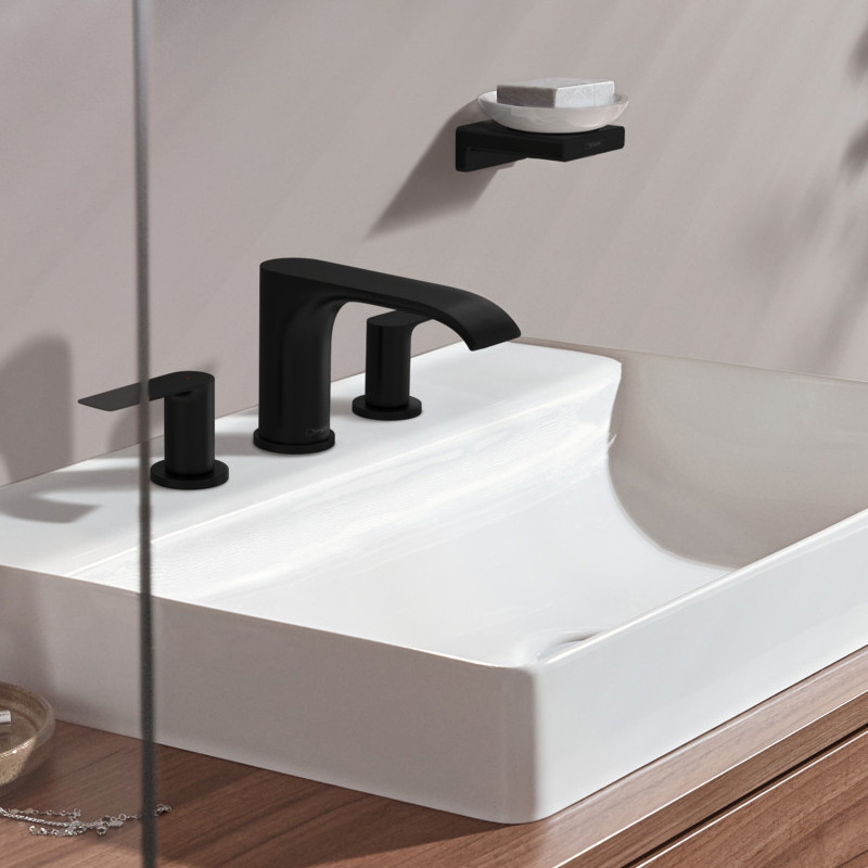 Hansgrohe FinishPlus Vivenis bateria umywalkowa 3-otworowa 90 czarny matowy 75033670