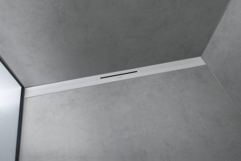 Hansgrohe RainDrain Flex Element zewnętrzny odpływu 1200 z możliwością przycięcia do montażu przy ścianie biały matowy 56054700