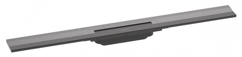 Hansgrohe RainDrain Flex Element zewnętrzny odpływu 800 z możliwością przycięcia do montażu przy ścianie czarny chrom szczotkowany 56051340