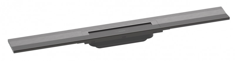 Hansgrohe RainDrain Flex Element zewnętrzny odpływu 700 z możliwością przycięcia do montażu przy ścianie czarny chrom szczotkowany 56050340