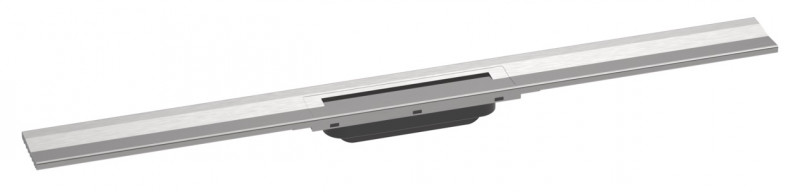 Hansgrohe RainDrain Flex Element zewnętrzny odpływu 900 z możliwością przycięcia do montażu przy ścianie stal szczotkowana 56052800