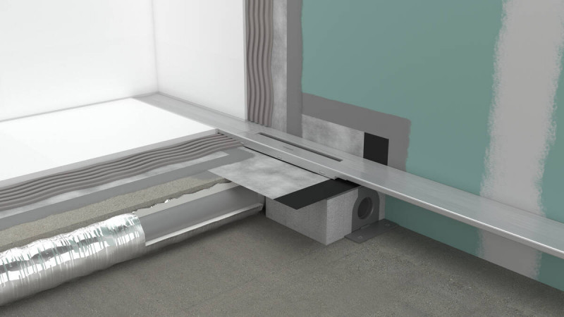 Hansgrohe RainDrain Flex Element zewnętrzny odpływu 1000 z możliwością przycięcia do montażu przy ścianie czarny matowy 56053670