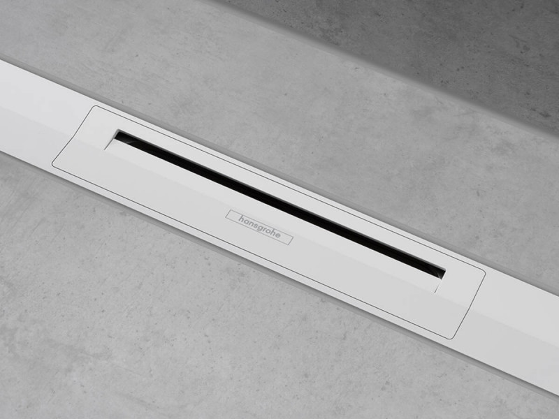 Hansgrohe RainDrain Flex Element zewnętrzny odpływu 1000 z możliwością przycięcia do montażu w podłodze biały matowy 56046700