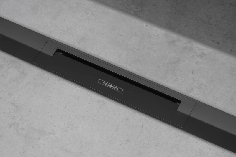Hansgrohe RainDrain Flex Element zewnętrzny odpływu 1000 z możliwością przycięcia do montażu w podłodze czarny matowy 56046670