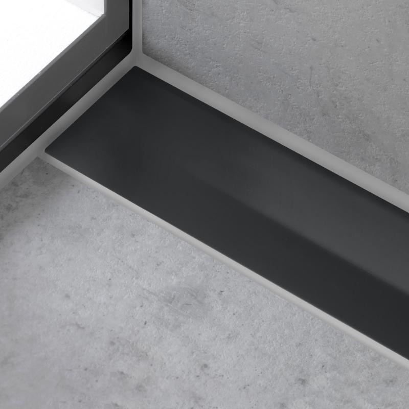 Hansgrohe RainDrain Flex Element zewnętrzny odpływu 1200 z możliwością przycięcia do montażu przy ścianie czarny matowy 56054670