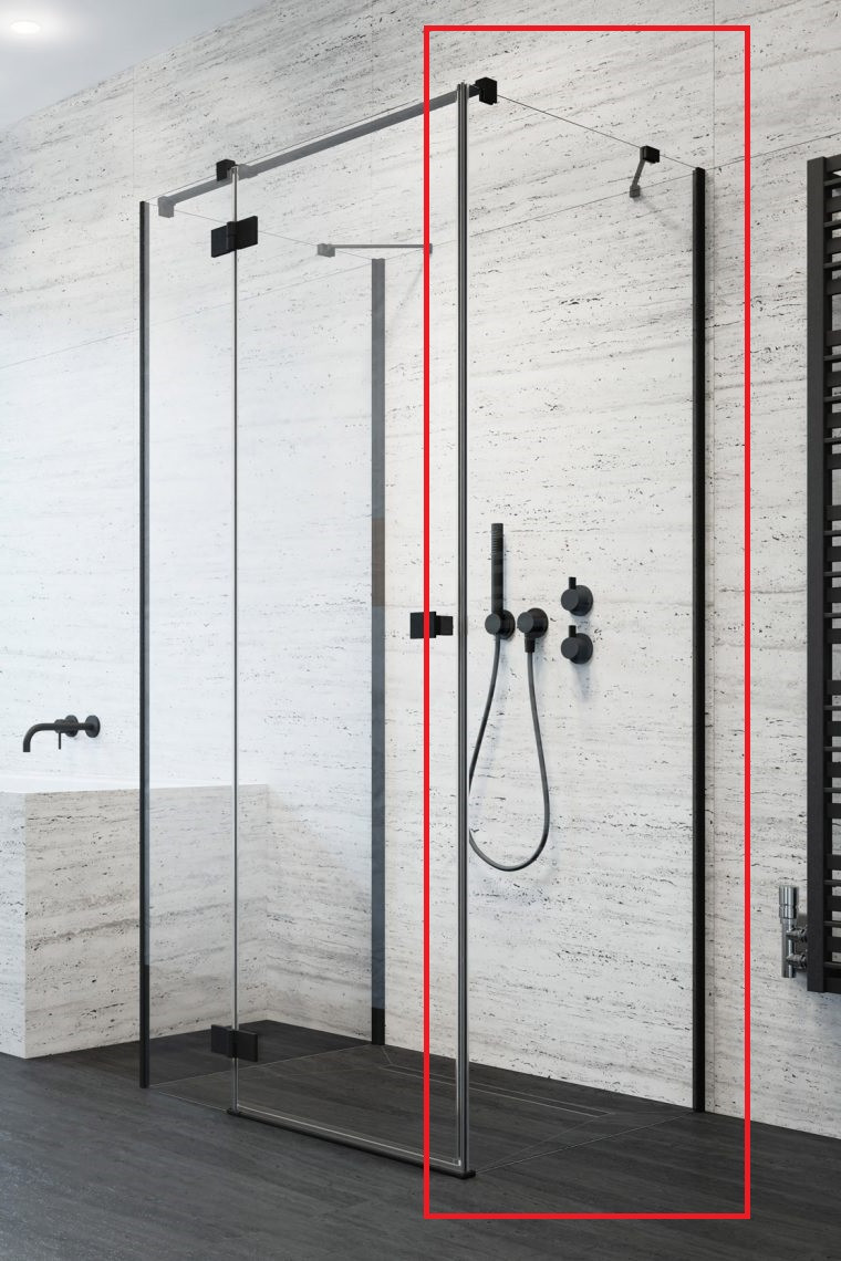 Radaway Essenza KDJ+S ścianka boczna S1 100 cm przeźroczyste Easy Clean 1384052-01-01