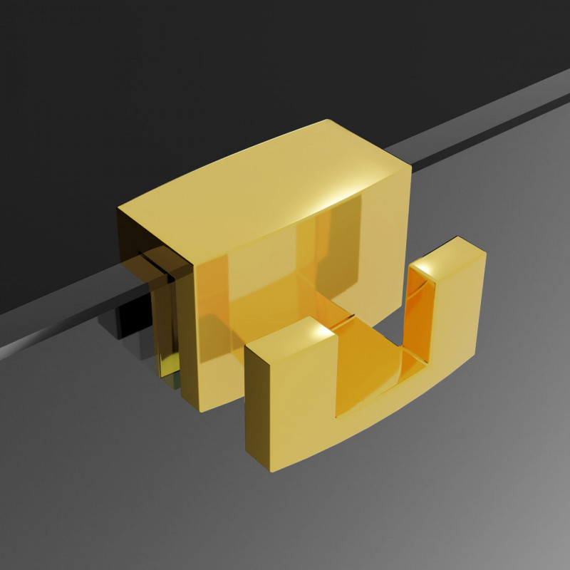 Radaway wieszak na ręcznik do kabiny na szybę złoty WR-009