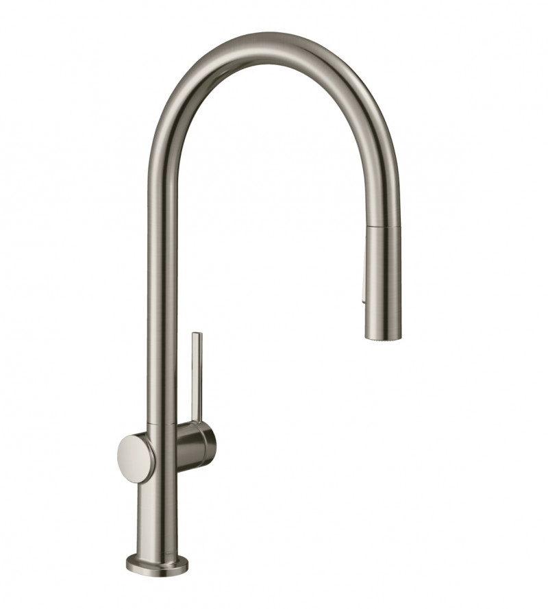 Hansgrohe Talis M54 bateria kuchenna 210 z wyciąganą wylewką 2jet sBox stal szlachetna 72801800