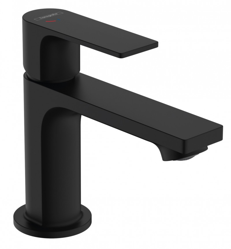 Hansgrohe FinishPlus Rebris E bateria umywalkowa 80 CoolStart z korkiem automatycznym czarny matowy 72553670
