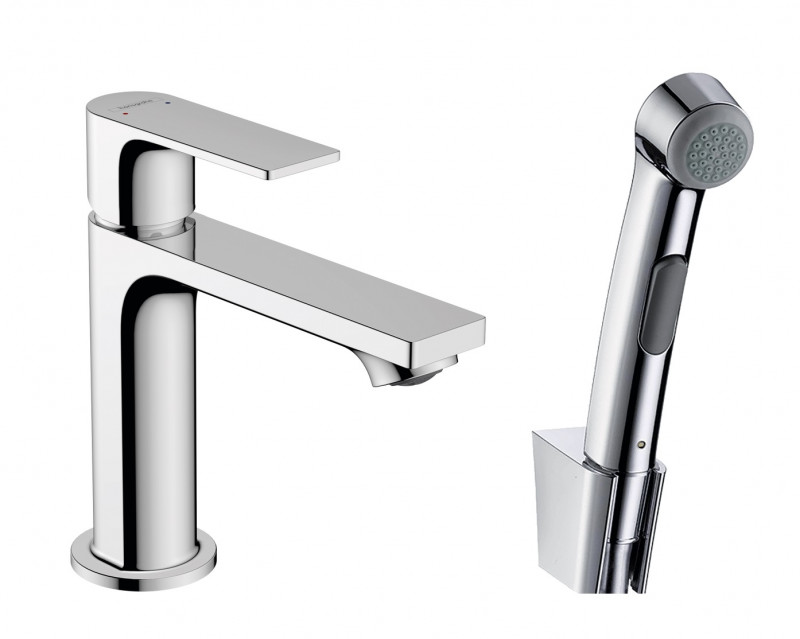 Hansgrohe Rebris E bateria umywalkowa 110 z główką Bidette i wężem 160 cm chrom połysk 72216000