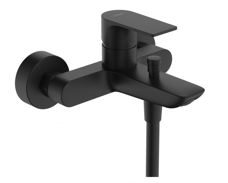 Hansgrohe FinishPlus Rebris E bateria wannowa ścienna czarny matowy 72450670