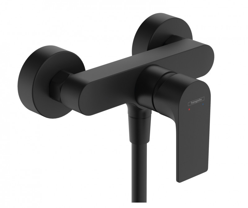 Hansgrohe FinishPlus Rebris E bateria prysznicowa ścienna czarny matowy 72650670