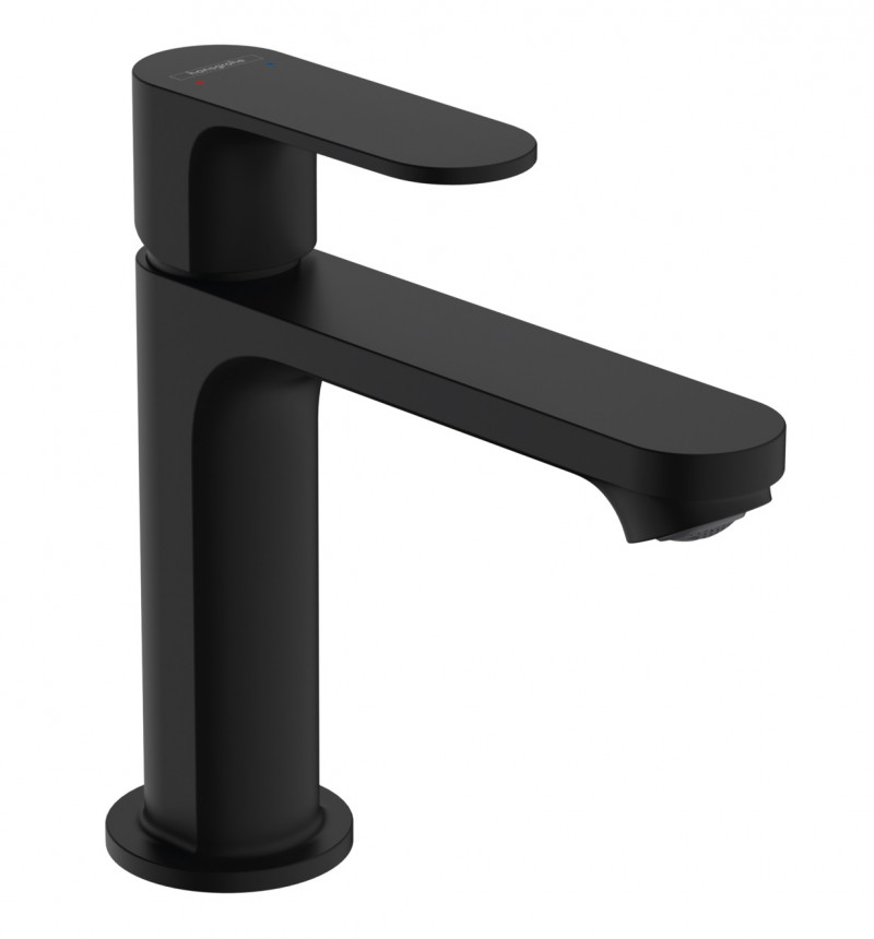 Hansgrohe FinishPlus Rebris S bateria umywalkowa 110 z korkiem automatycznym czarny matowy 72517670