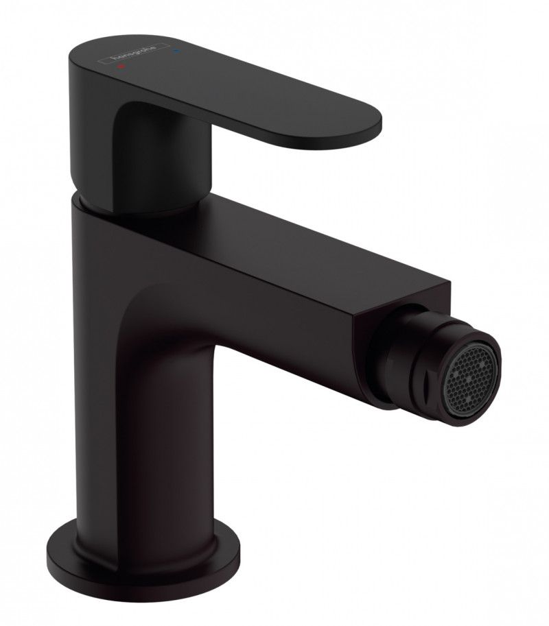 Hansgrohe FinishPlus Rebris S bateria bidetowa z korkiem automatycznym czarny matowy 72210670