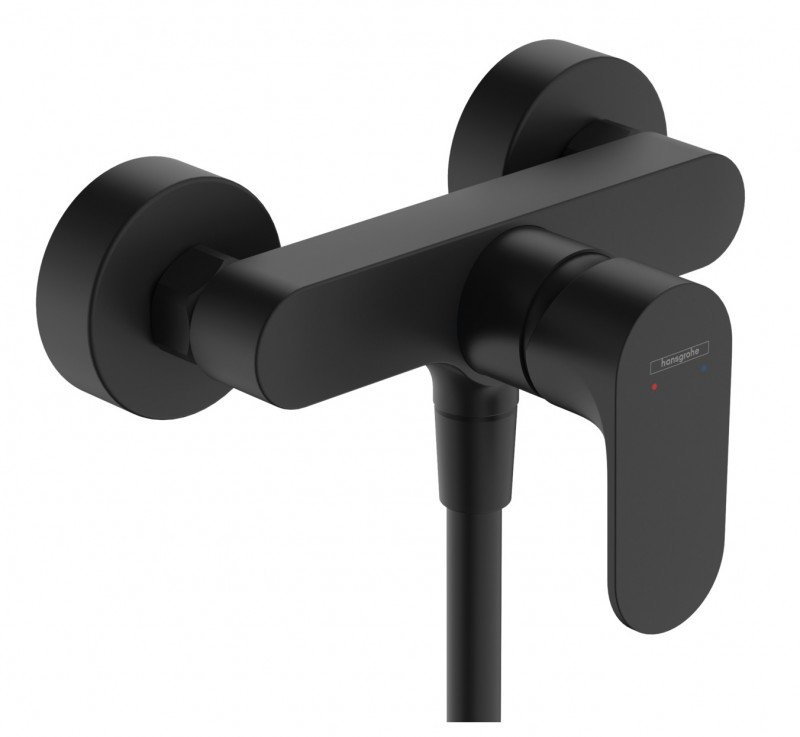 Hansgrohe FinishPlus Rebris S bateria prysznicowa ścienna czarny matowy 72640670