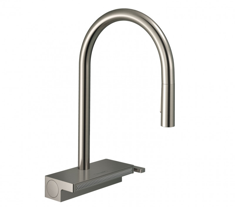 Hansgrohe Aquno Select M81 bateria kuchenna 170 z wyciąganą wylewką 3jet sBox stal szlachetna 73831800