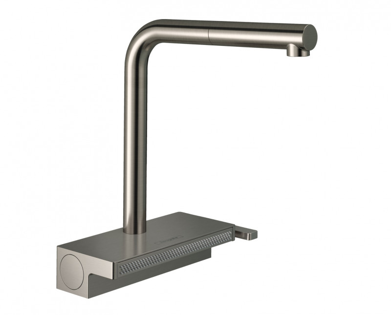 Hansgrohe Aquno Select M81 bateria kuchenna 250 z wyciąganą wylewką 2jet sBox stal szlachetna 73830800