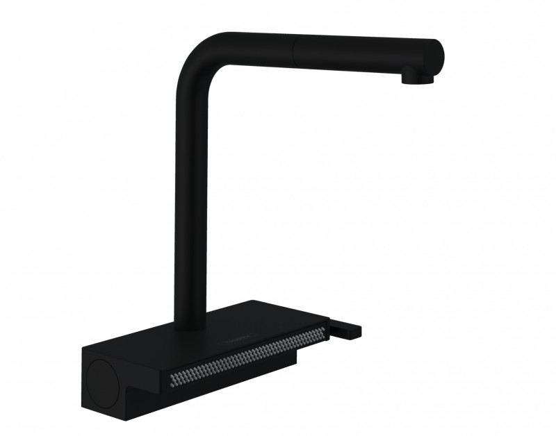 Hansgrohe Aquno Select M81 bateria kuchenna 250 z wyciąganą wylewką 2jet sBox czarny matowy 73830670