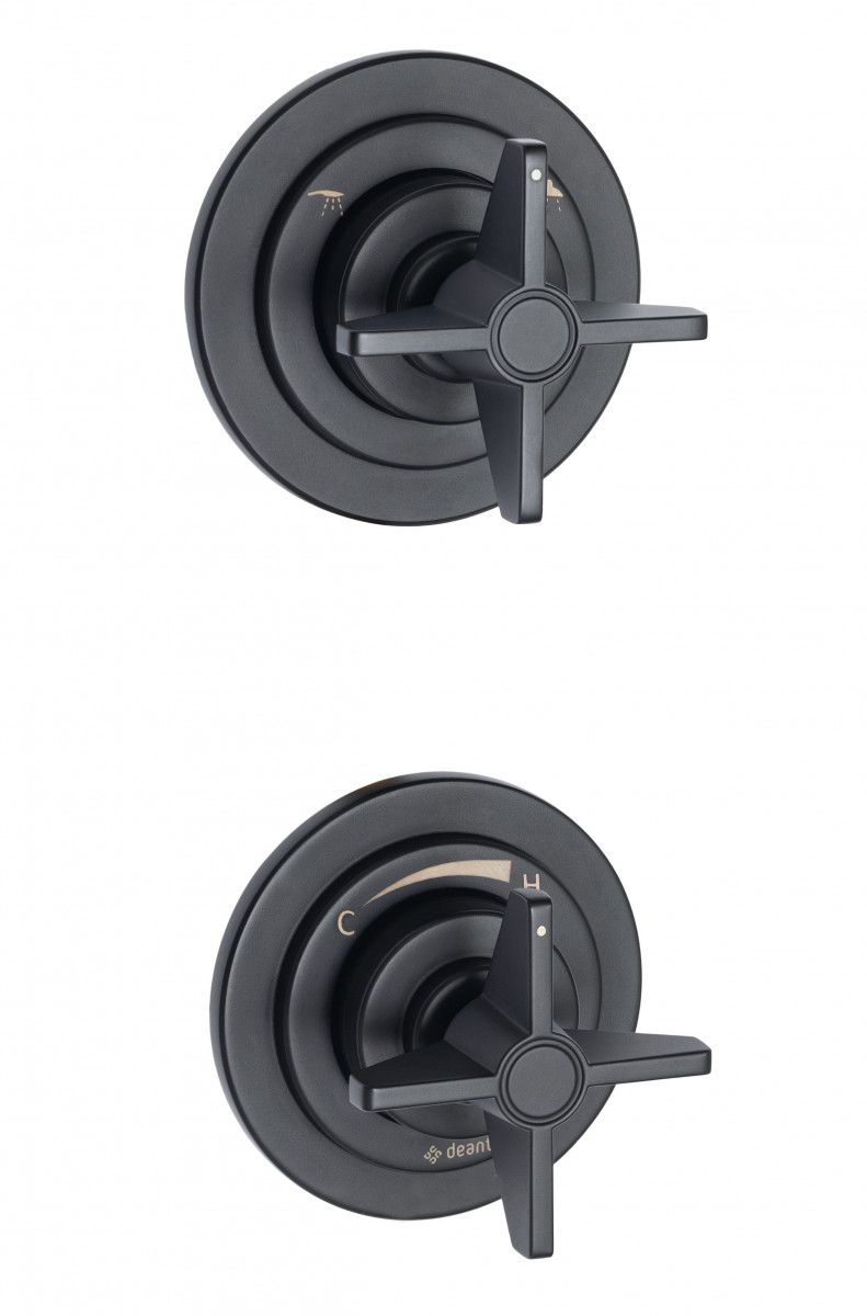 Deante Temisto bateria wannowo-prysznicowa podtynkowa czarny matowy BQTN44P