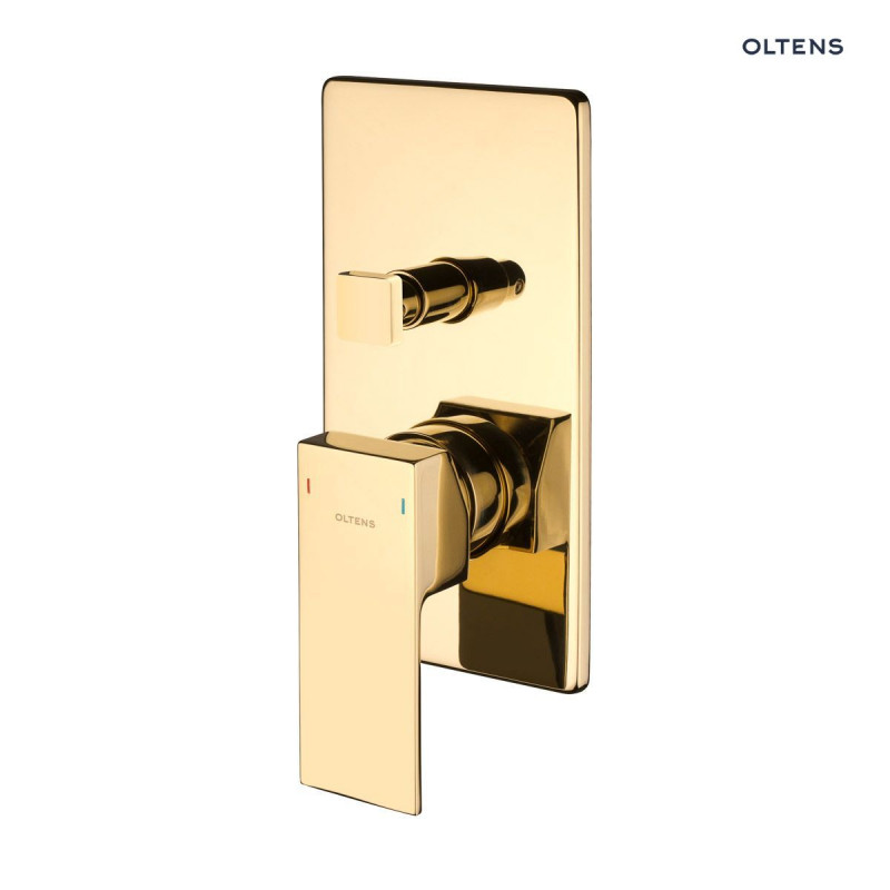 Oltens Gota bateria wannowo-prysznicowa podtynkowa kompletna złoty 34101800