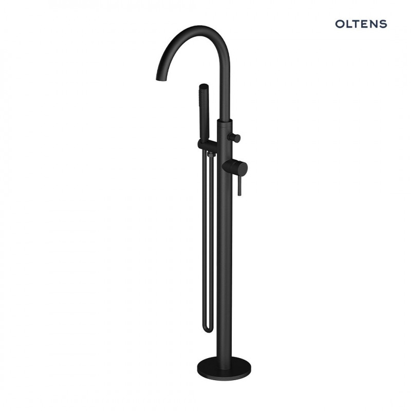 Oltens Molle bateria wannowa wolnostojąca podłogowa czarny mat 34300300