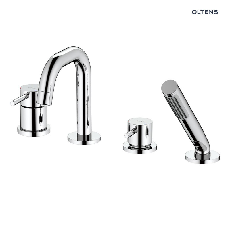 Oltens Molle bateria wannowa kompletna 4-otworowa chrom 34200100