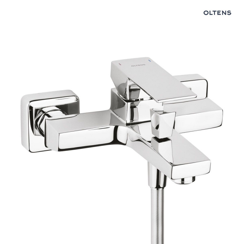 Oltens Gota bateria wannowa ścienna chrom 34001100