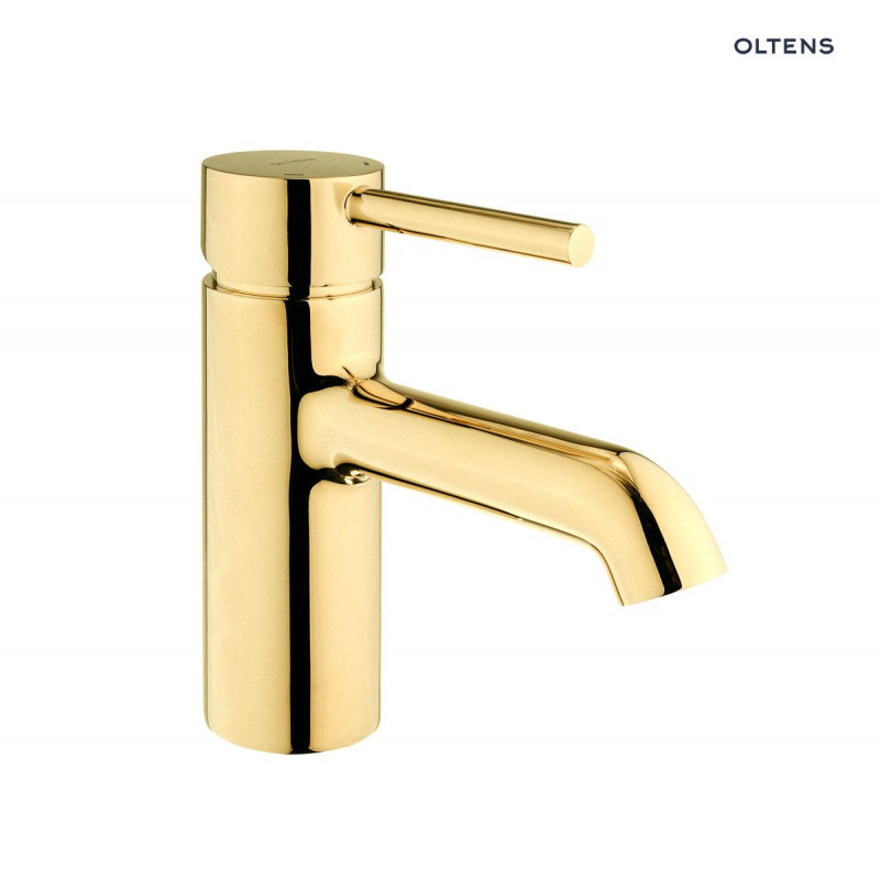 Oltens Molle bateria umywalkowa stojąca złoty połysk 32200800