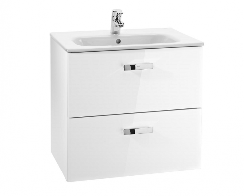 Roca Victoria Basic Unik 70 zestaw szafka z 2 szufladami + umywalka 70cm biały połysk A855853806