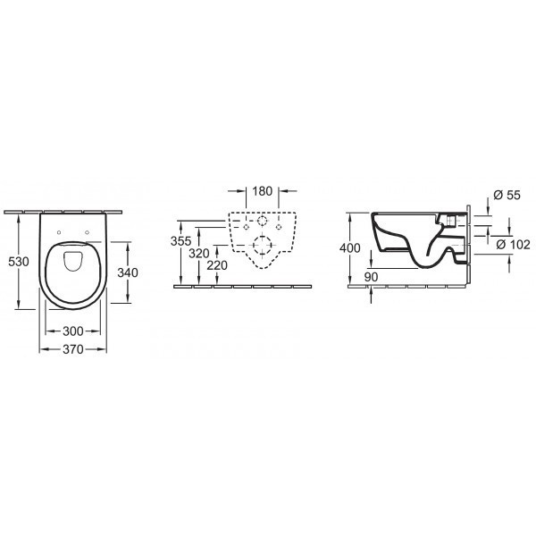 Villeroy&Boch Avento DirectFlush muszla wisząca + deska wolnoopadająca Stone White CeramicPlus 5656HRRW