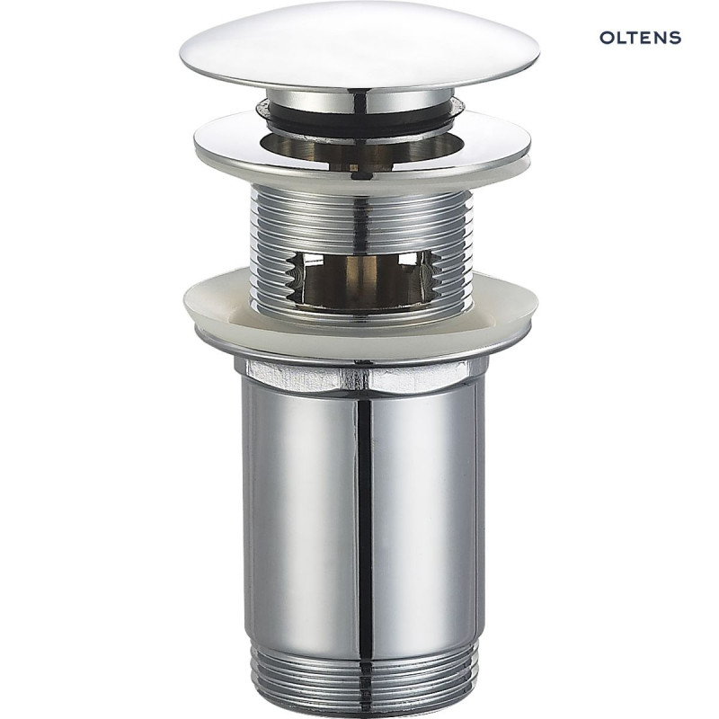 Oltens Halsa korek do umywalki klik klak okrągły z przelewem chrom 05101100