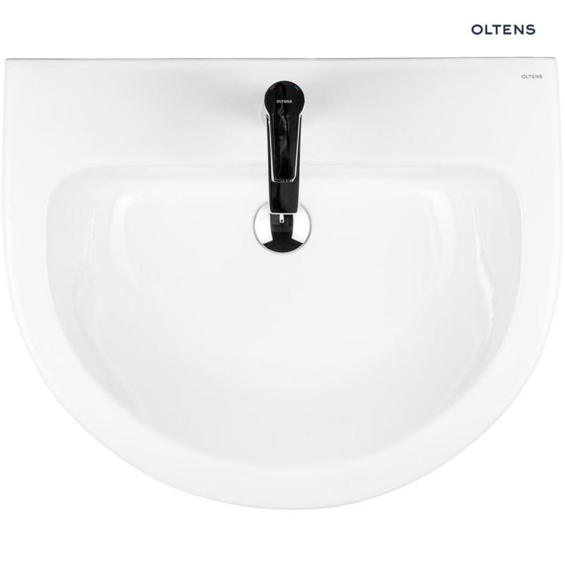 Oltens Jog umywalka 61x49 cm wisząca z powłoką SmartClean biały 41501000