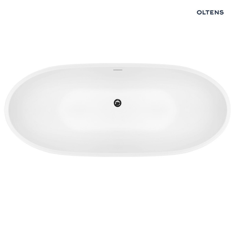 Oltens Folda wanna wolnostojąca 170x72 cm owalna akryl biały połysk 12010000
