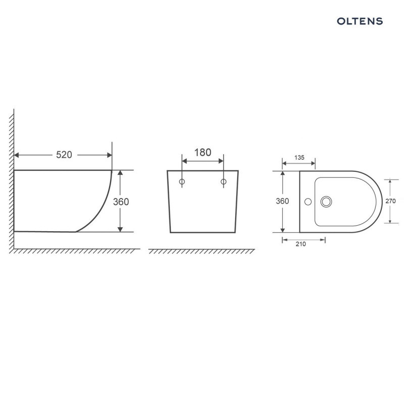 Oltens Hamnes bidet wiszący 46004000