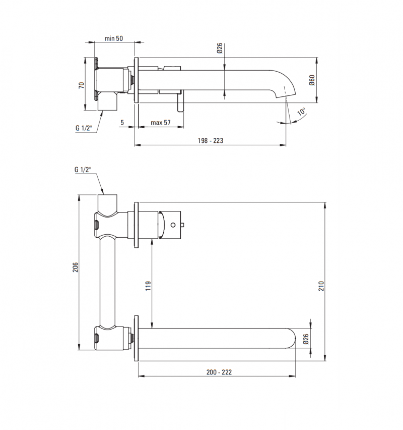 Deante Silia bateria umywalkowa podtynkowa titanium BQSD54L