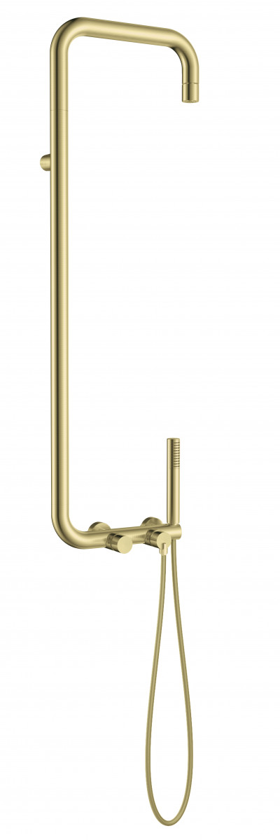 Deante Silia zestaw prysznicowy z deszczownicą złoty szczotkowany NQSR4XM