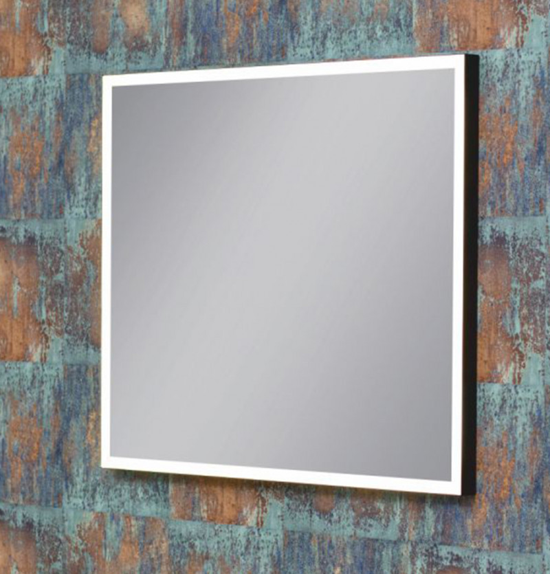 Kraft EVO LED Lustro prostokątne 120x70 cm w podświetlanej ramie aluminium LED czarny mat