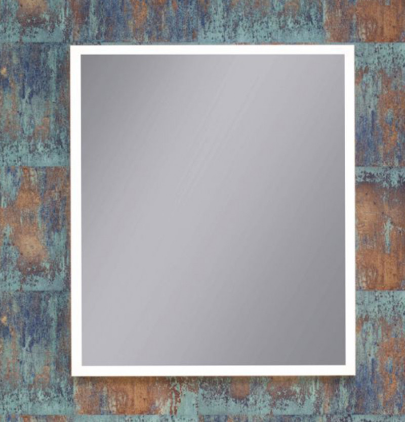 Kraft EVO LED Lustro prostokątne 100x70 cm w podświetlanej ramie aluminium LED biały mat