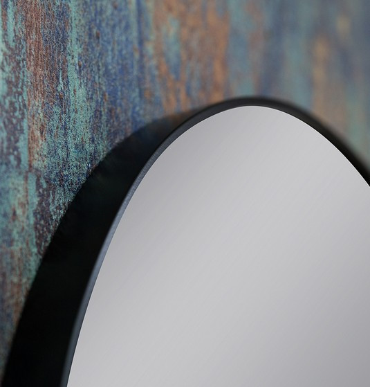 Kraft Soft Lustro okrągłe fi 70 czarny mat